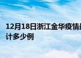 12月18日浙江金华疫情最新状况今天及金华最新疫情目前累计多少例