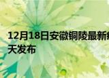 12月18日安徽铜陵最新疫情情况数量及铜陵疫情最新消息今天发布