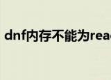 dnf内存不能为read（dnf内存不能为read）