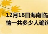 12月18日海南临高目前疫情是怎样及临高疫情一共多少人确诊了