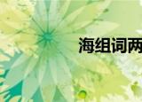海组词两个字（海组词）