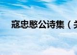 寇忠愍公诗集（关于寇忠愍公诗集介绍）