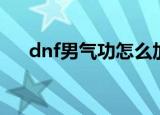 dnf男气功怎么加点（dnf男气功名字）