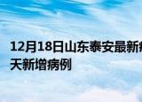12月18日山东泰安最新疫情情况数量及泰安疫情最新消息今天新增病例