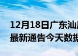 12月18日广东汕尾最新发布疫情及汕尾疫情最新通告今天数据