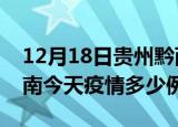 12月18日贵州黔西南疫情新增病例数及黔西南今天疫情多少例了