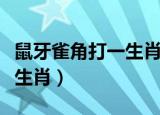 鼠牙雀角打一生肖是什么生肖（鼠牙雀角打一生肖）