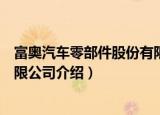 富奥汽车零部件股份有限公司（关于富奥汽车零部件股份有限公司介绍）
