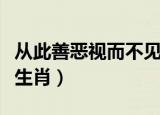 从此善恶视而不见指什么生肖（视而不见打一生肖）