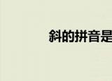 斜的拼音是什么（斜的拼音）