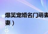 爆笑宠婚名门萌妻txt下载（爆笑宠婚 名门萌妻）