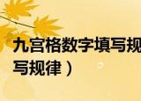 九宫格数字填写规律视频教程（九宫格数字填写规律）