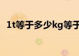 1t等于多少kg等于多少g（1t等于多少kg）