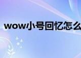 wow小号回忆怎么弄（wow最后一块拼图）