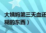 大姨妈第三天血还很红（大姨妈流出一坨肉糊糊的东西）