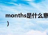 months是什么意思啊（months是什么意思）