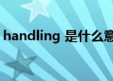 handling 是什么意思（handle是什么意思）