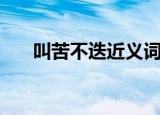 叫苦不迭近义词（叫苦不迭的近义词）