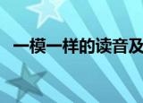 一模一样的读音及意思（一模一样的读音）