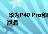  华为P40 Pro和P40规格列表在正式亮相前泄漏