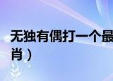 无独有偶打一个最准生肖（无独有偶打一个生肖）