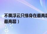 不畏浮云只缘身在最高层的赏析（不畏浮云遮望眼自缘身在最高层）