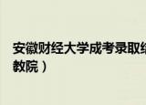 安徽财经大学成考录取结果什么时候出来（安徽财经大学成教院）
