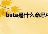 beta是什么意思中文（beta是什么意思）