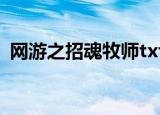 网游之招魂牧师txt下载（网游之招魂牧师）