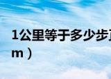 1公里等于多少步正确答案（1公里等于多少km）