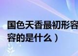 国色天香最初形容的是谁呀（国色天香最初形容的是什么）
