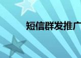 短信群发推广（短信群发专业版）