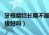 牙根腐烂长期不拔会怎么样（牙根腐烂长期不拔好吗）