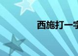西施打一字（西施 打一字）