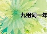 九组词一年级简单（九组词）