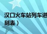汉口火车站列车进站广播（汉口火车站列车时刻表）