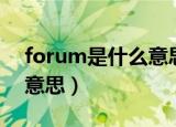 forum是什么意思中文翻译（forum是什么意思）