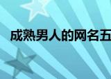 成熟男人的网名五个字（成熟男人的网名）