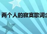 两个人的寂寞歌词含义（两个人的寂寞歌词）