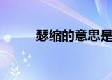 瑟缩的意思是什么（瑟缩的意思）