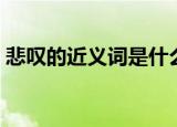 悲叹的近义词是什么（悲叹的近义词是什么）