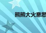 熊熊大火意思（熊熊大火的意思）