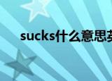 sucks什么意思英语（sucks什么意思）