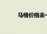 马桶价格表一览表（马桶价格）