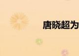 唐晓超为什么需要补贴？