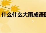 什么什么大雨成语四个字（什么什么大什么）