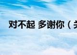 对不起 多谢你（关于对不起 多谢你介绍）