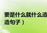 要是什么就什么造句子大全（要是什么就什么造句子）