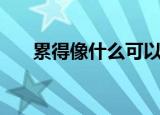 累得像什么可以怎么说（累得像什么）