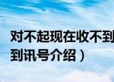 对不起现在收不到讯号（关于对不起现在收不到讯号介绍）